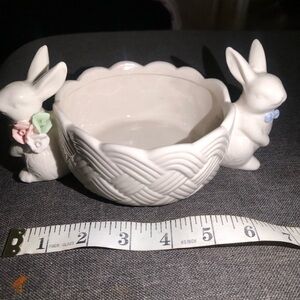 White Ceramic Bunny Bowl